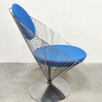 Vintage design wire cone chair draadstoel Verner Panton 1960