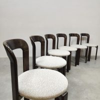 Vintage midcentury design dining chairs Bruno Rey 3300