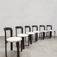 Vintage midcentury design dining chairs Bruno Rey 3300
