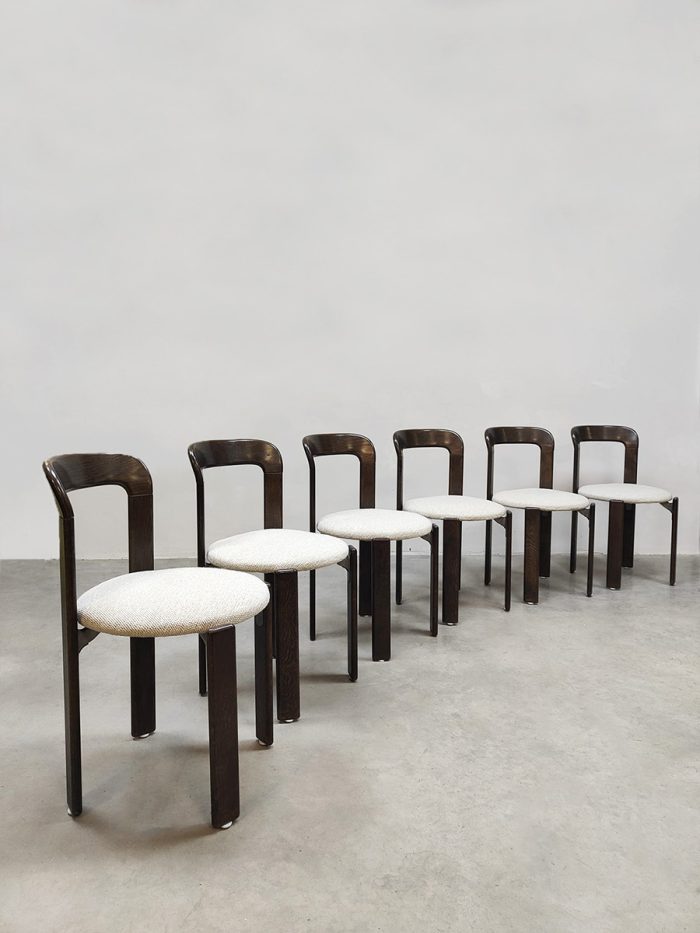 Vintage midcentury design dining chairs stoelen Bruno Rey 3300