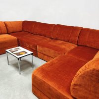 Vintage design modular sofa 'Burnt orange'