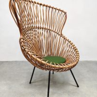 Vintage rattan lounge chair Rohé Noordwolde