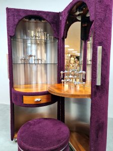 Vintage vanity table dressing tube Luigi Massoni Poltrona Frau