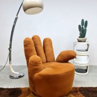 Design camel swivel hand chair handstoel draaifauteuil