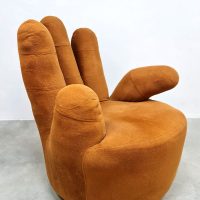 Swivel hand design chair handstoel draaifauteuil camel