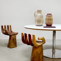 Midcentury interior styling Dutch vintage design oval dining table eetkamertafel ovaal Pierre Paulin Artifort
