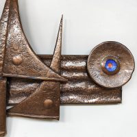 Vintage mid-century wall deco art object 'Brutalim'