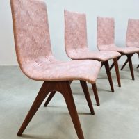 Vintage Dutch design dining chairs 'C.J. van Os' Culemborg