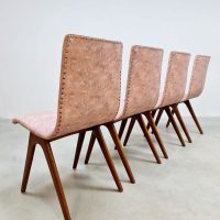 Vintage Dutch design dining chairs eetkamer stoelen 'C.J. van Os' Culemborg