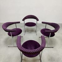 Vintage dining bullhorn chairs Geoffrey Harcourt stoelen 'Airport model 037' Hans Kaufeld 1960s