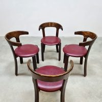 Vintage design dining chairs leather eetkamer stoelen Bruno Rey Kusch & Co