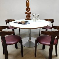 Vintage design dining chairs leather eetkamer stoelen Bruno Rey Kusch & Co