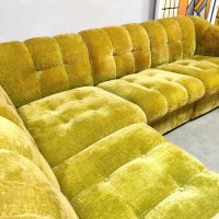 Vintage modular lounge padded sofa mellow yellow modulaire bank