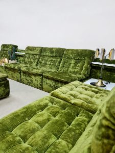 Vintage interior design modular lounge sofa antique velvet modulaire bank