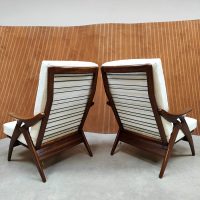 Vintage Dutch design armchairs de Ster Gelderland 'de Knoop' fauteuils