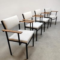 Vintage Dutch design dining chairs Martin Visser style