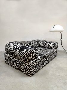 Vintage lounge sofa daybed 'Zebra print'