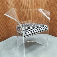 Midcentury interior design Lucite acrylic glass armchair Lounge fauteuil Vladimir Kagan 1970s