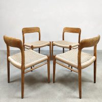 Vintage Deens design Model No.75 dining chairs eetkamer stoelen Niels O. Møller
