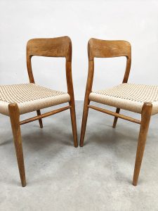 Vintage Model No.75 dining chairs Niels O. Møller