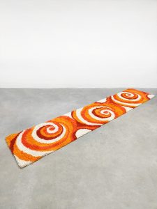Vintage Swedish design rug carpet 'Groovy orange'