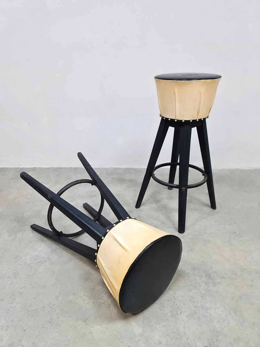 Midcentury design barstools stool rockabilly barkrukken kruk 50s