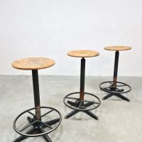 French vintage Industrial barstools