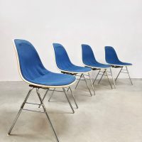Vintage fiberglass DSX chairs eetkamerstoelen Vitra Eames Herman Miller