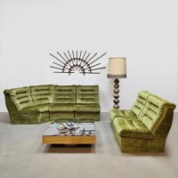 Vintage modular lounge sofa modulaire elementen bank 'Forest velvet'