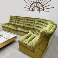 Vintage modular lounge sofa modulaire elementen bank 'Forest velvet'