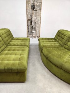 Vintage luxury design modular sofa modulaire elementen bank Laauser 'Botanic green'