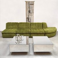 Midcentury design modular sofa modulaire elementen bank Laauser 'Botanic green'