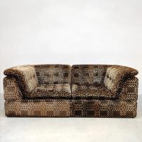 Vintage pattern modular 2-seater sofa elementen lounge bank 'Geometric'