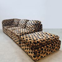 Midcentury interior lounge design modular sofa elementen bank ‘Geometric pattern'