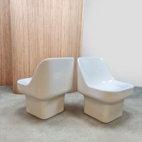 Vintage fiberglass lounge chairs acryl stoelen Douglas Deeds 1971