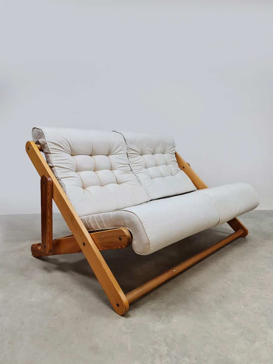 Swedisch vintage folding sofa Kon Tiki Ikea Gillis Lundgren