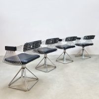 Vintage design interior Novalux dining chairs eetkamerstoelen Rudi Verelst 1970's