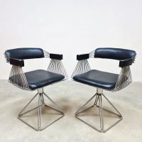 Midcentury interior Novalux dining chairs eetkamerstoelen Rudi Verelst 1970's