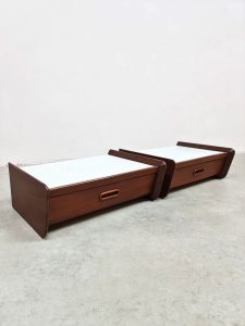 Vintage Scandinavian design floating nightstands