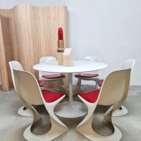 Space Age dining set chairs & table eetkamerset tafel & stoelen Casala Alexander Begge