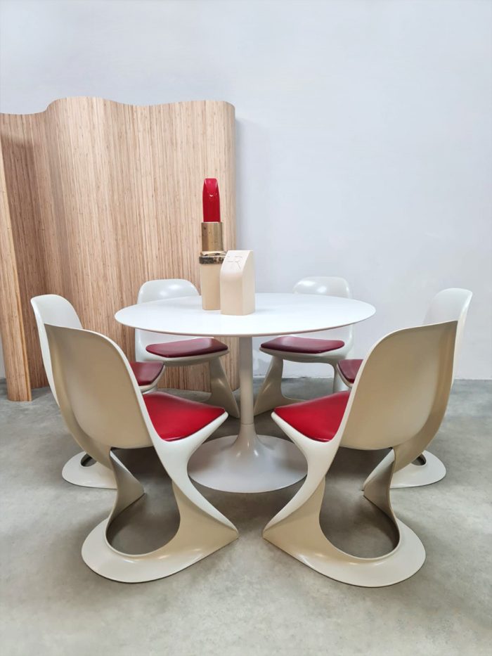 Space Age dining set chairs & table eetkamerset tafel & stoelen Casala Alexander Begge