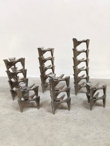 Vintage chrome candle holders BMF Fritz Nagel 'Vogelflug'