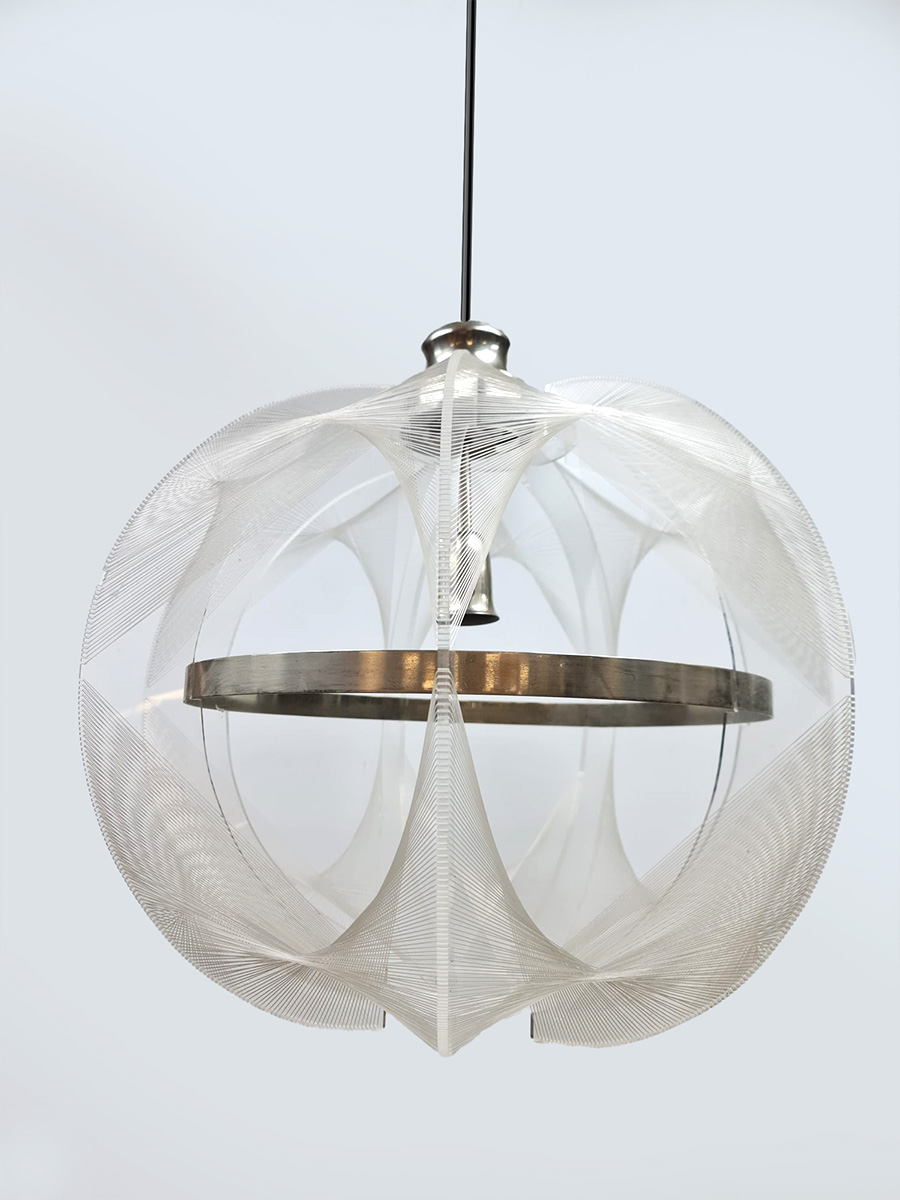 Vintage design nylon wire lamp Paul Secon 'Swag' lamp