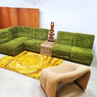 Vintage modular sofa seating elements modulaire bank 'Forest green'