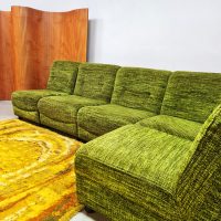 Vintage modular sofa seating elements modulaire elementen bank 'Forest green'
