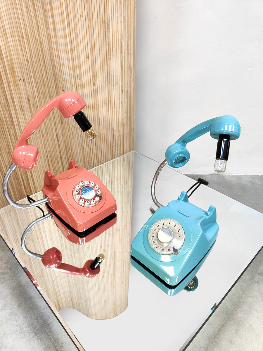 Vintage retro phone table lamp telefoonlamp 'Ring ring'