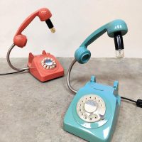 Vintage retro phone table lamp telefoonlamp 'Ring ring'