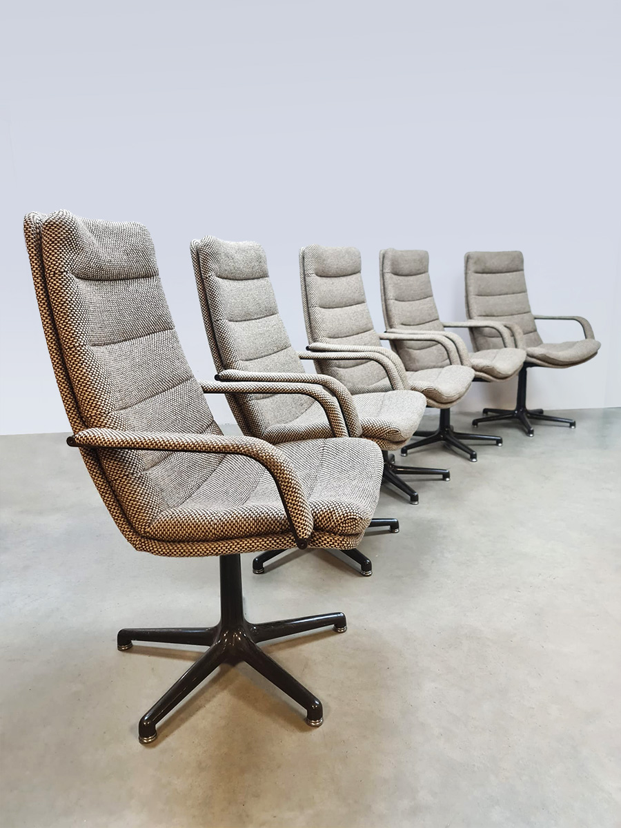 Vintage Dutch design channel desk chair bureaustoel fauteuil Artifort Geoffrey harcourt
