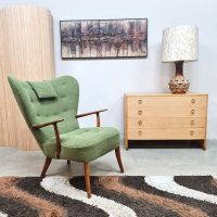 Vintage midcentury design Prague Chair easy chair lounge fauteuil Madsen & Schubell