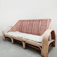 Vintage pink rattan bamboo lounge set ‘Boho-style’